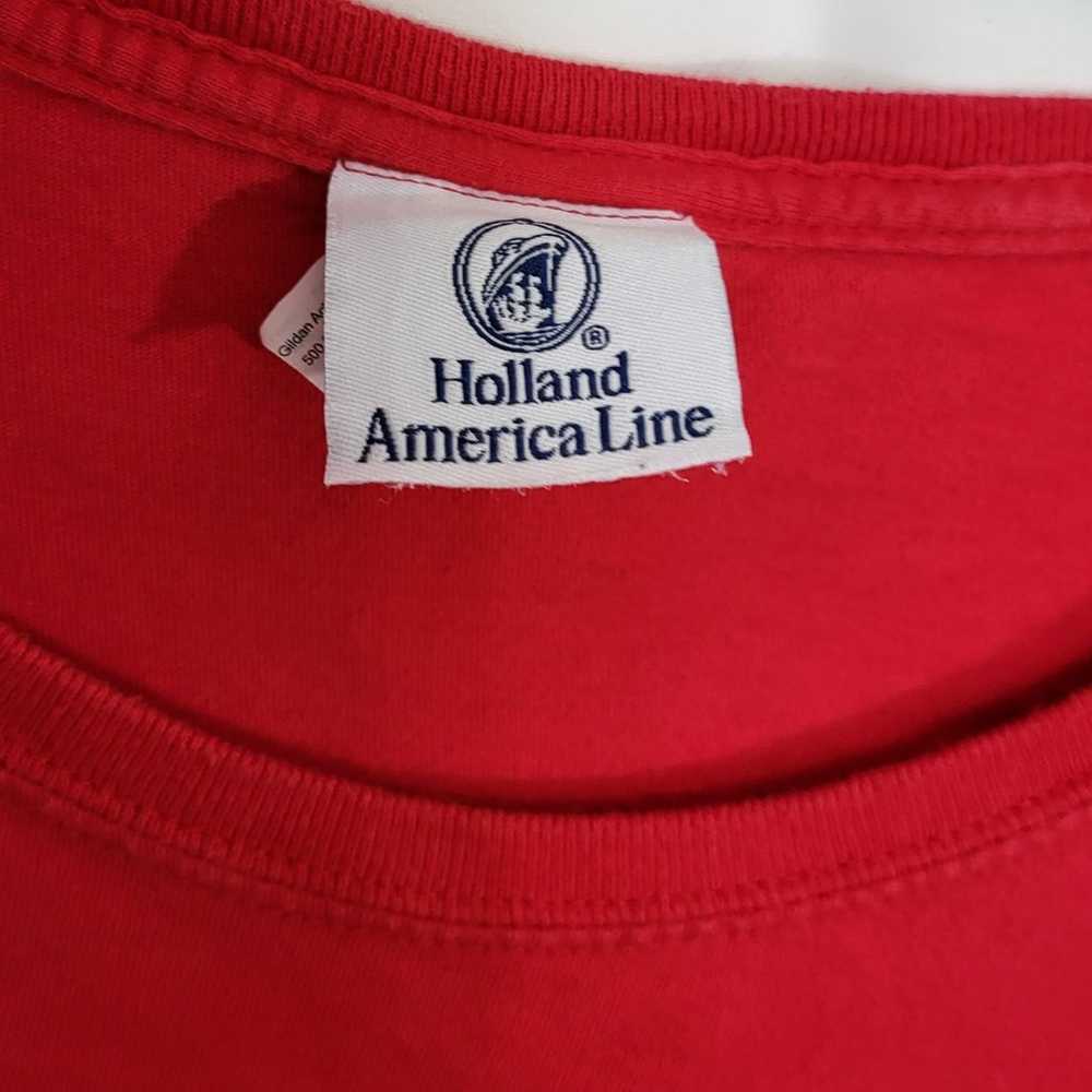 Holland America Line Red Short Sleeve Vintage Pri… - image 3