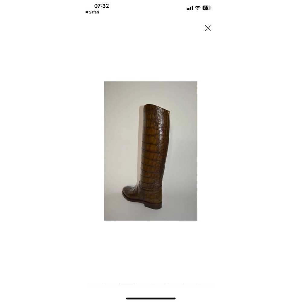 Gucci Alligator riding boots - image 2