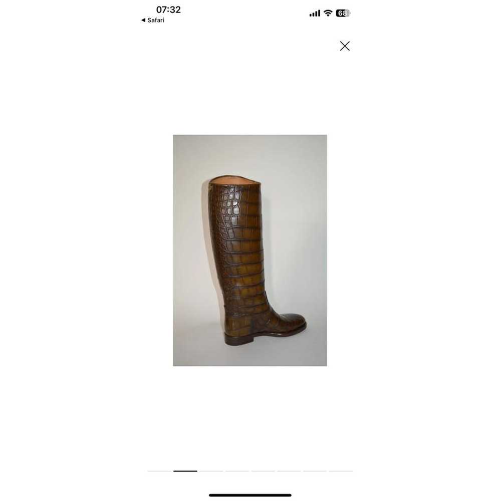 Gucci Alligator riding boots - image 3