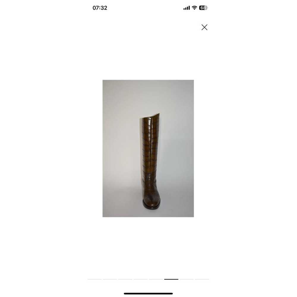 Gucci Alligator riding boots - image 4