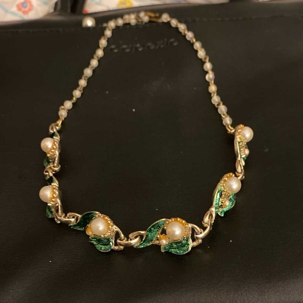 Vintage Gold Necklace & Bracelet - image 2