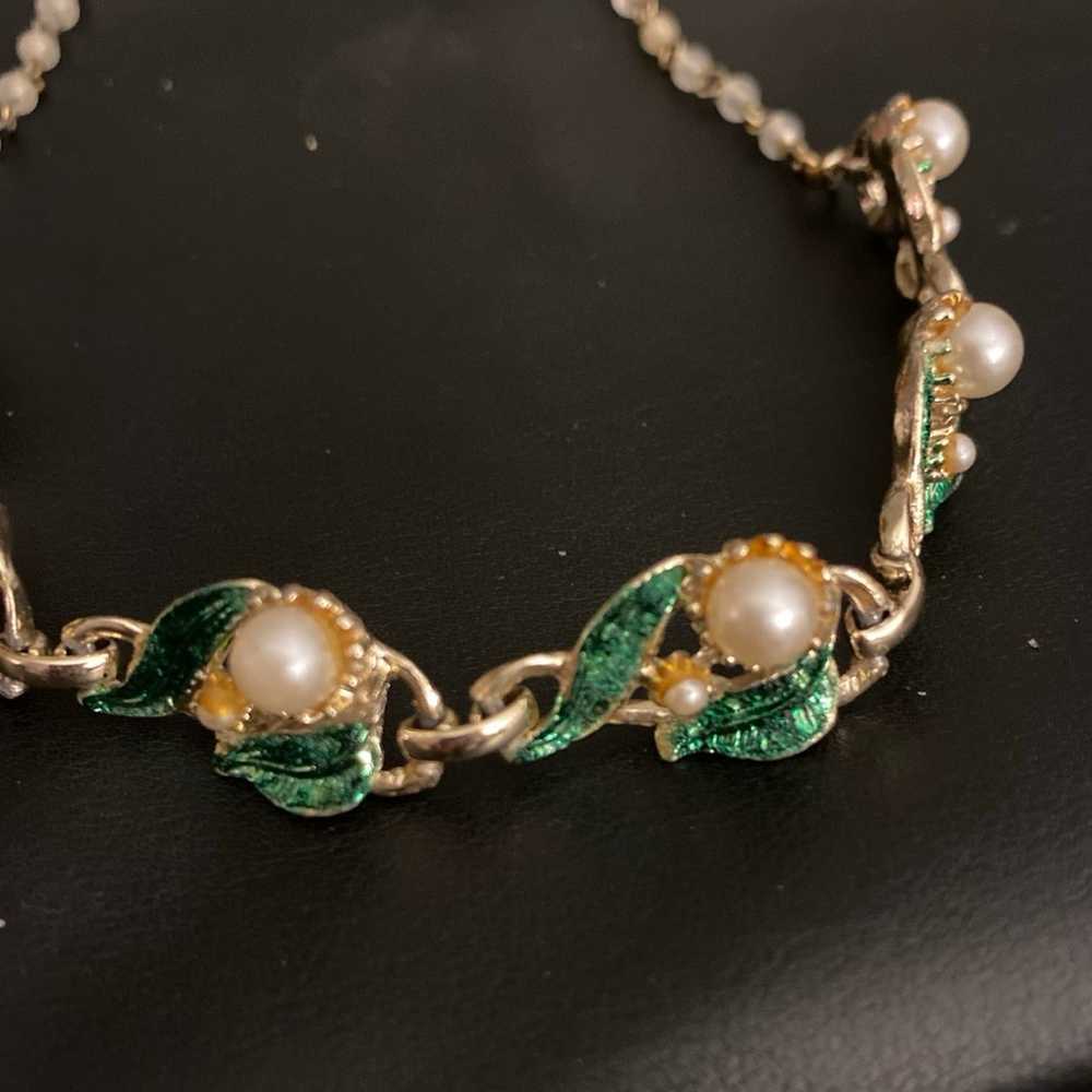 Vintage Gold Necklace & Bracelet - image 3