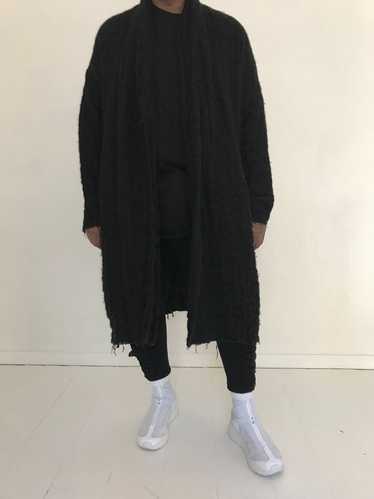 Uma Wang Long Wrap Coat - Boiled Wool Coat/Cardiga