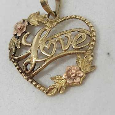 10kt solid gold Heart Pendant - image 1