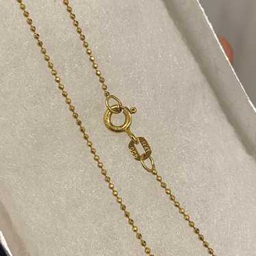 14K Gold 18" Diamond Cut Bead Chain