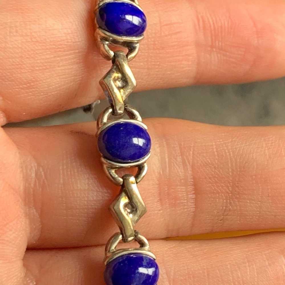 Lapis Lazuli bracelet in fine silver - image 3