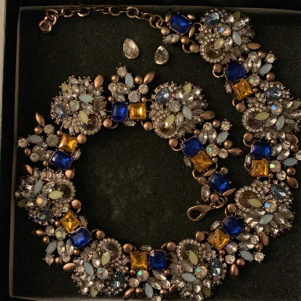 Vintage necklace with post earring set - image 11