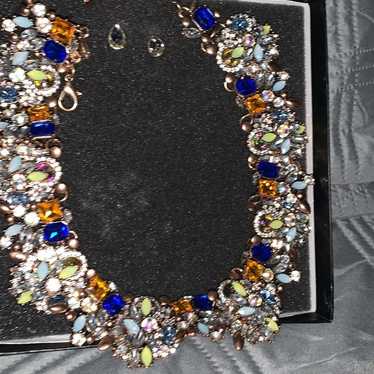 Vintage necklace with post earring set - image 1