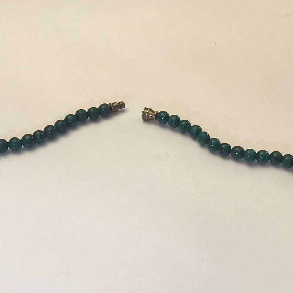 Vintage natural malachite neckles - image 5