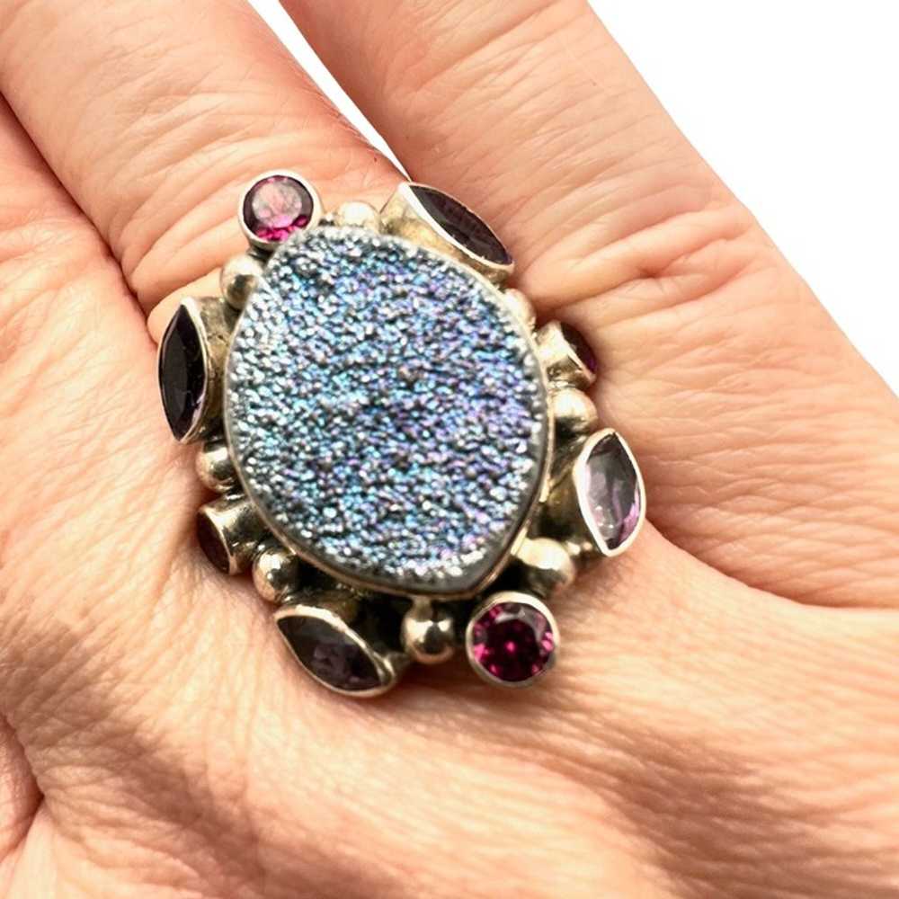 Nicky Butler Womens Ring Druzy Quartz Amethyst St… - image 1