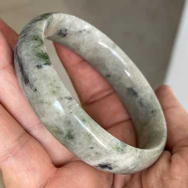 Natural Jadeite Bangle white jade bracelet real natural 58.2mm outlet 06032043