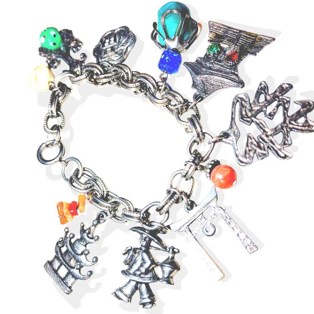 Napier Famous Vintage Asian Multi-Charm Bracelet - image 2