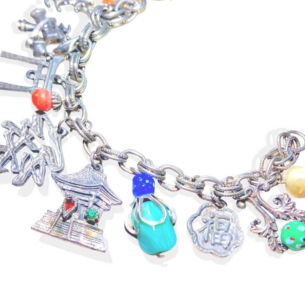 Napier Famous Vintage Asian Multi-Charm Bracelet - image 4