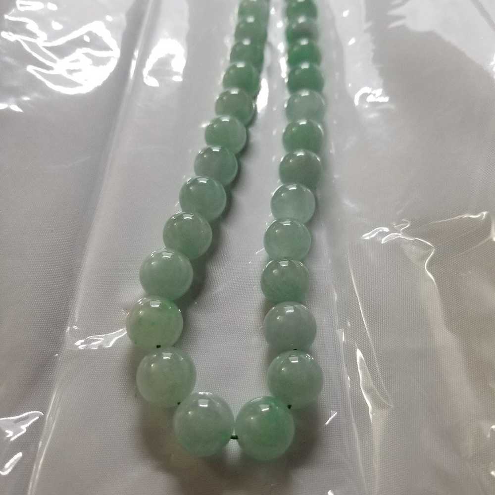 Burma vintage old jade necklace - image 3