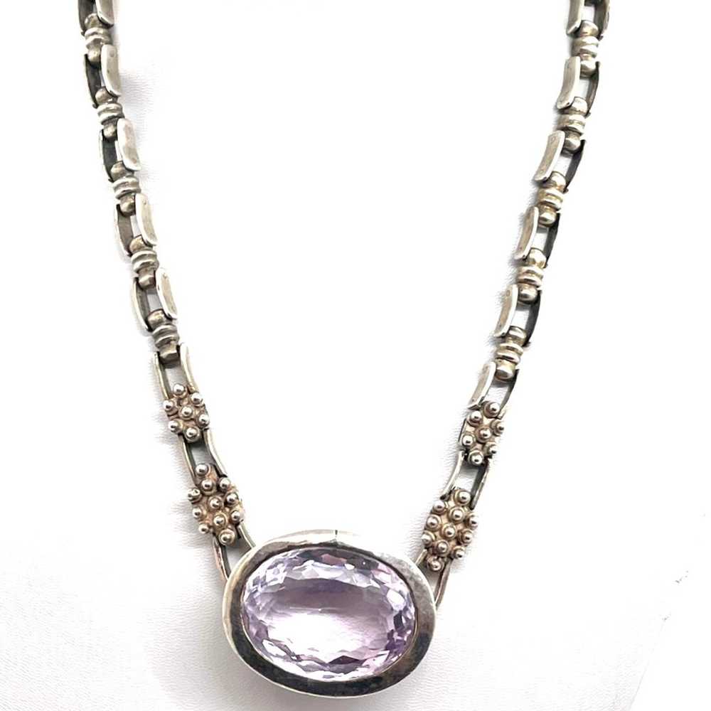 Large Amethyst Necklace NWOT 18.5” - image 1