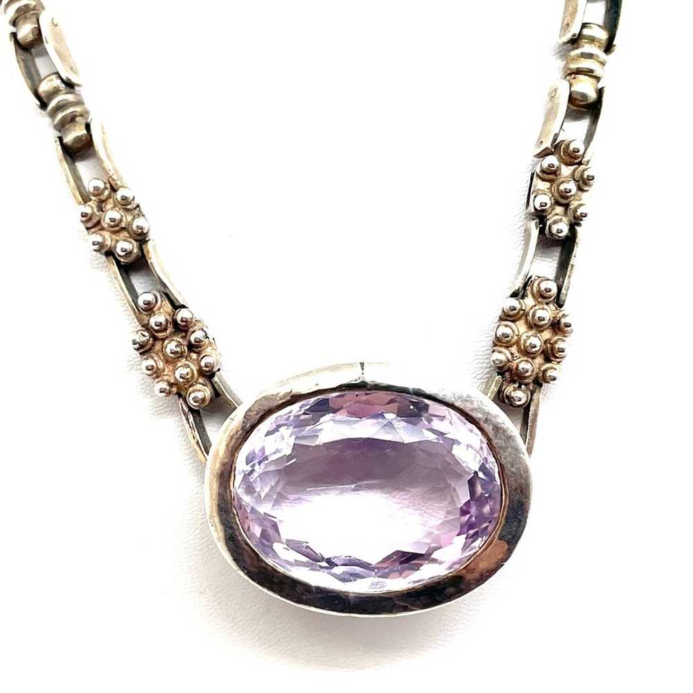 Large Amethyst Necklace NWOT 18.5” - image 9