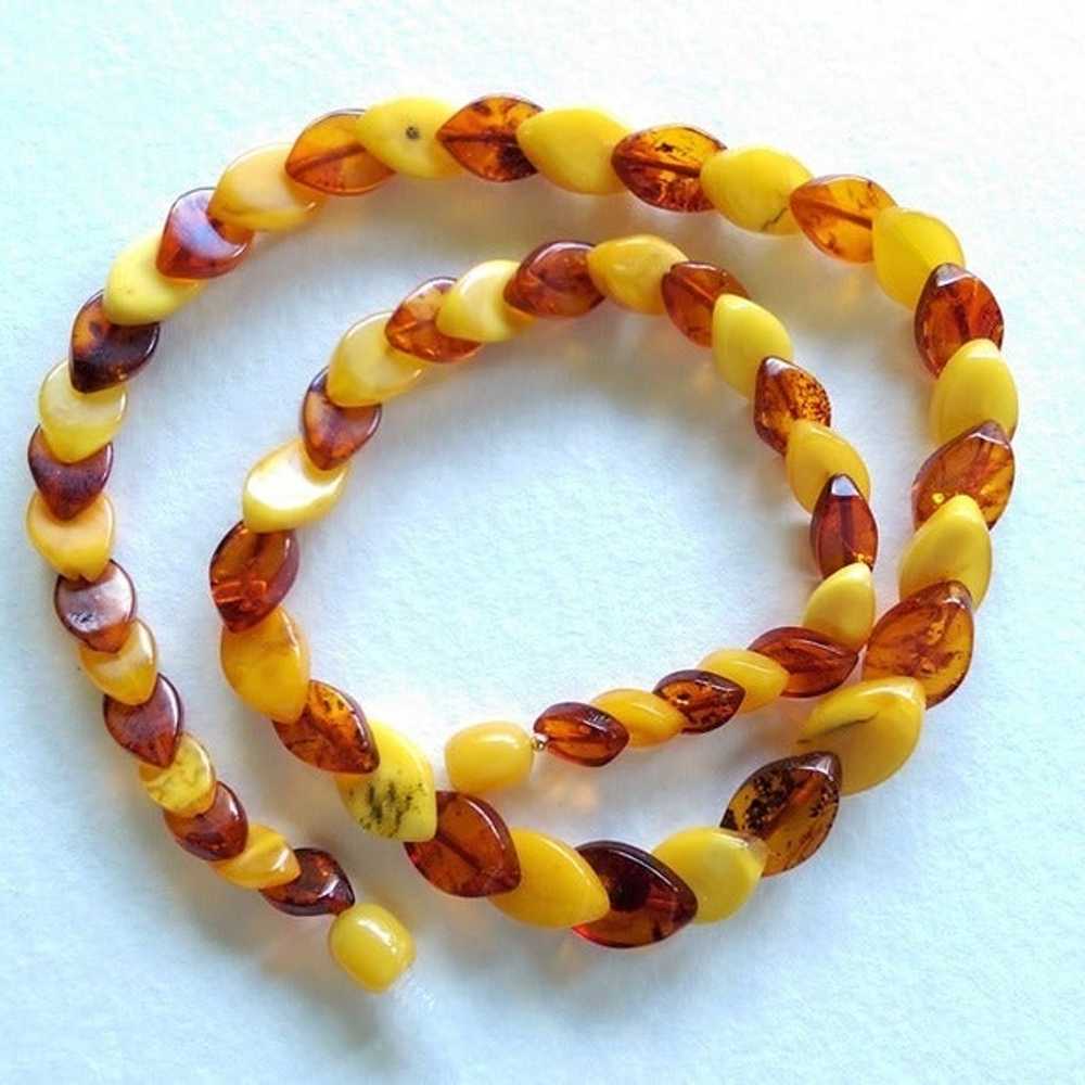 Baltic Amber Necklace - Graduated Honey & Egg Yol… - image 2