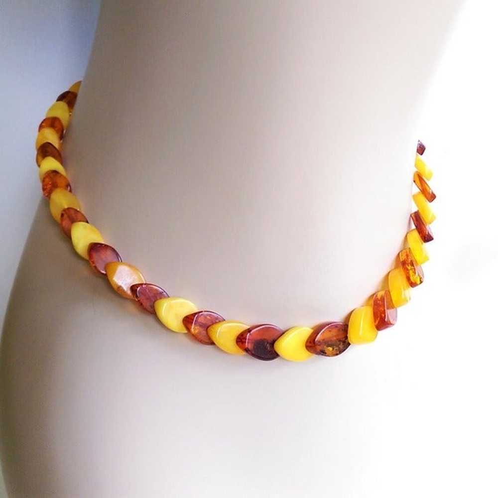 Baltic Amber Necklace - Graduated Honey & Egg Yol… - image 3