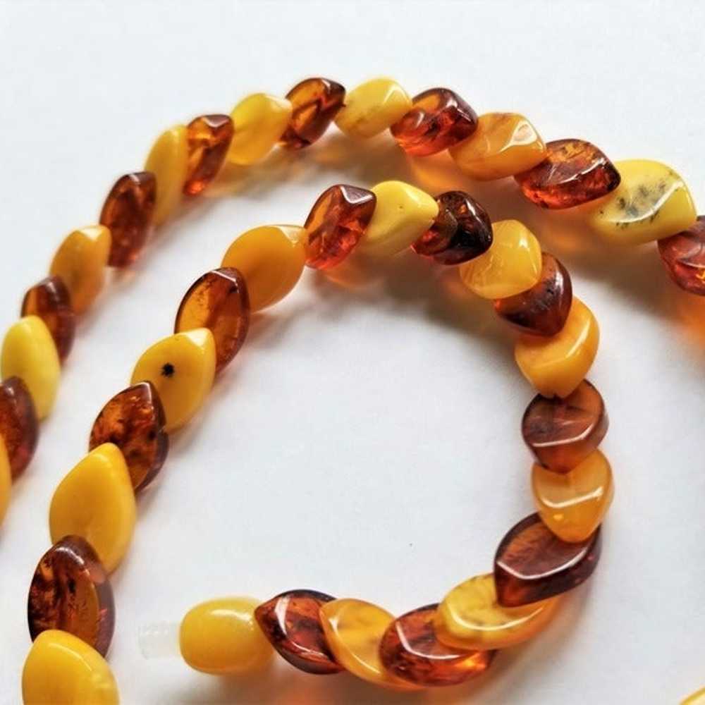 Baltic Amber Necklace - Graduated Honey & Egg Yol… - image 4