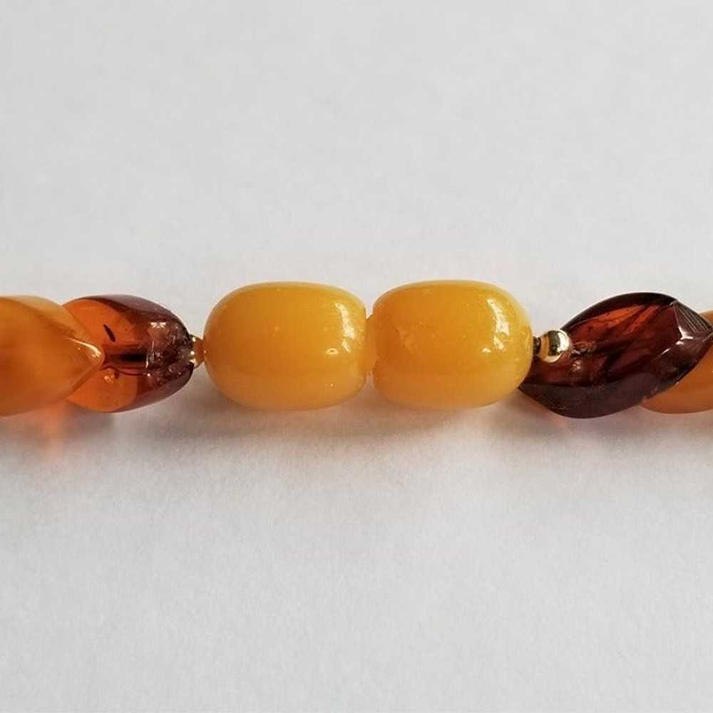 Baltic Amber Necklace - Graduated Honey & Egg Yol… - image 7