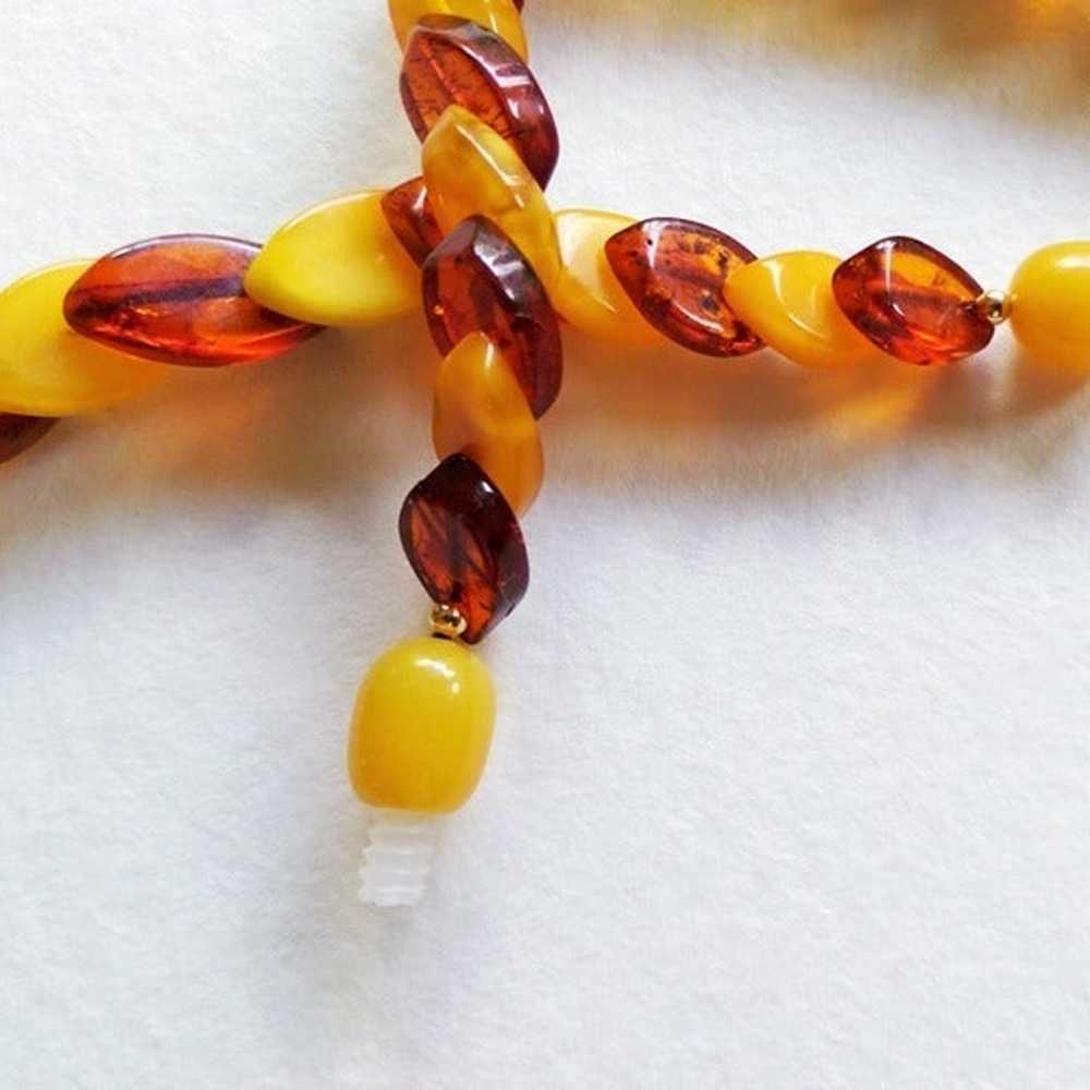 Baltic Amber Necklace - Graduated Honey & Egg Yol… - image 9