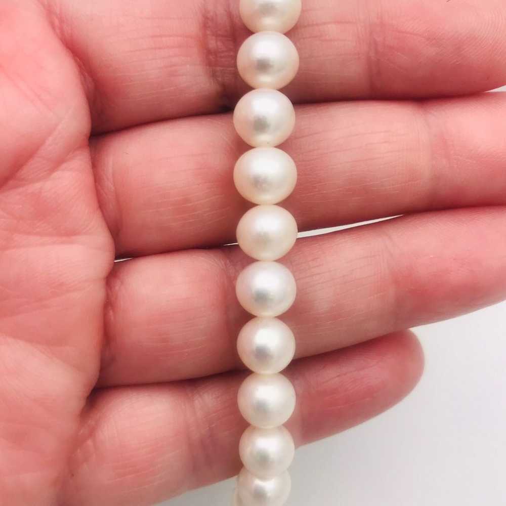 Estate Natural Pearl/14kt Gold Bracelet - image 10