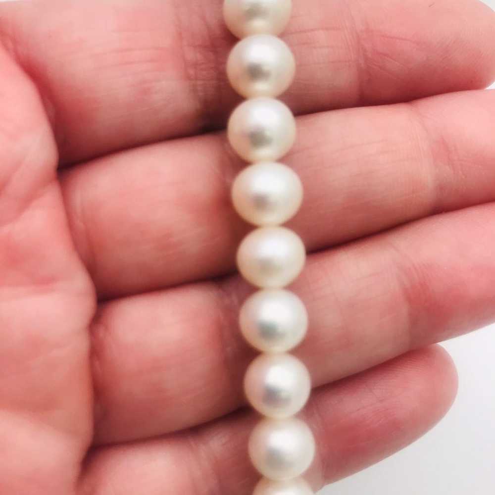 Estate Natural Pearl/14kt Gold Bracelet - image 7