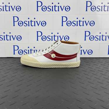 Bally Bally Shetan White/Red Leather Sneakers US 8 - image 1