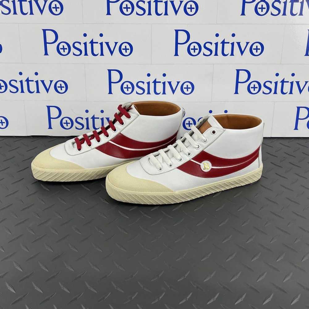 Bally Bally Shetan White/Red Leather Sneakers US 8 - image 2