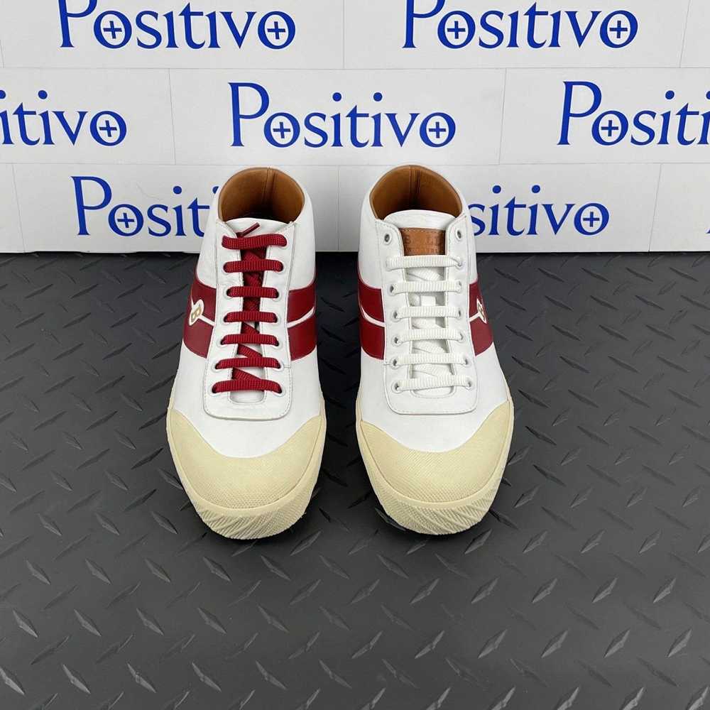 Bally Bally Shetan White/Red Leather Sneakers US 8 - image 3