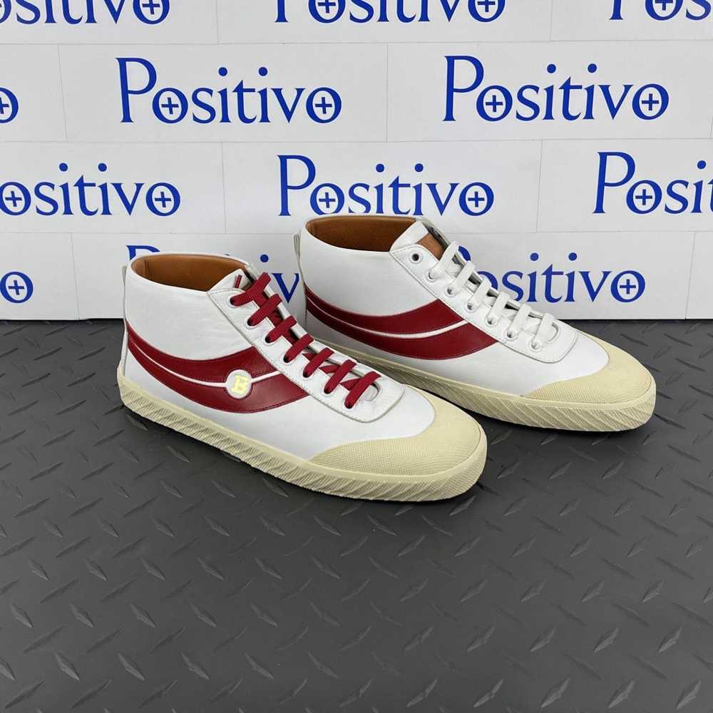 Bally Bally Shetan White/Red Leather Sneakers US 8 - image 4