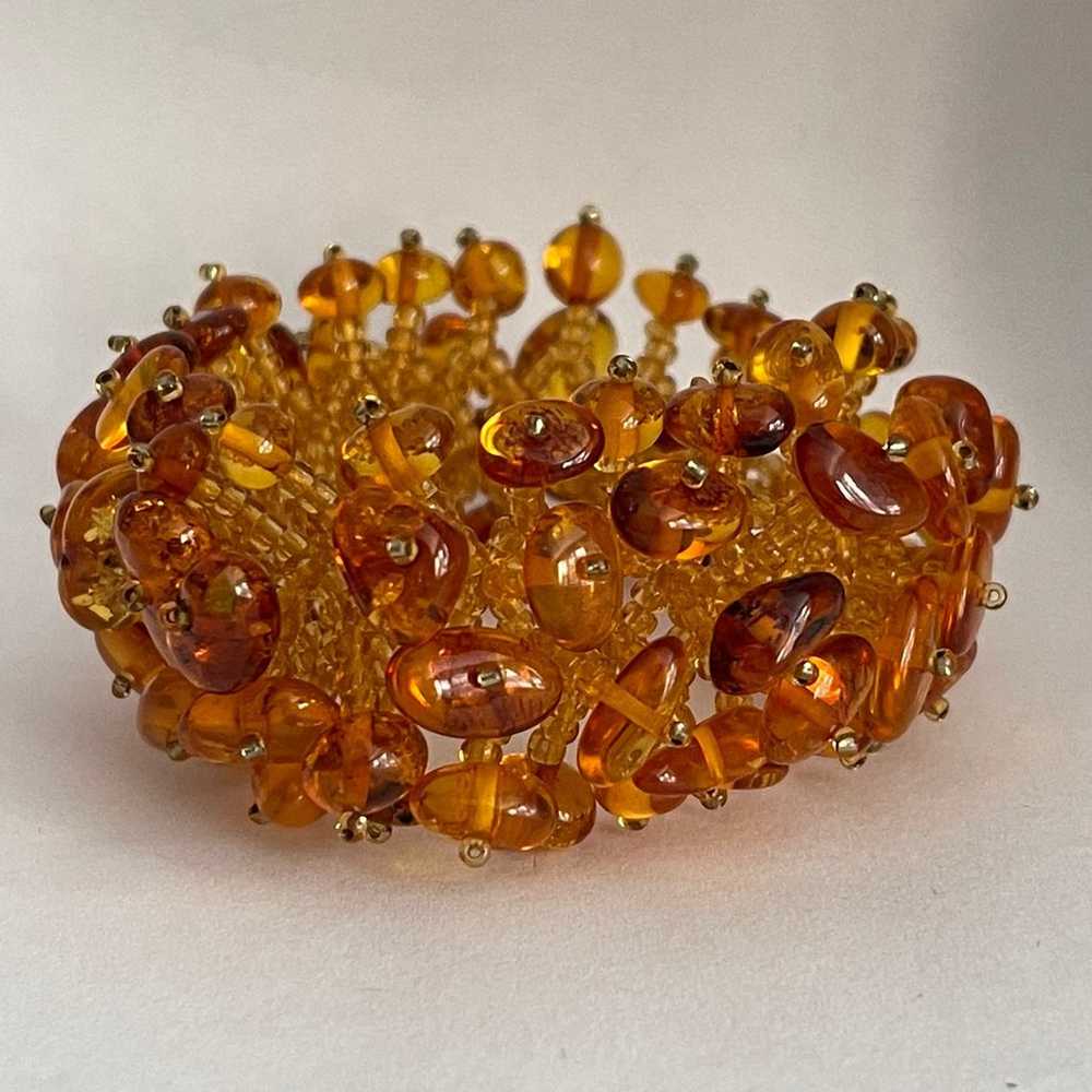 Hand woven Baltic amber bracelet - image 1