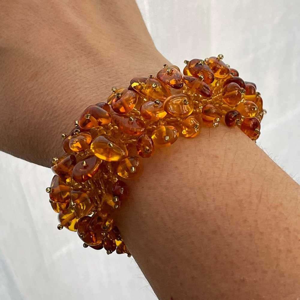 Hand woven Baltic amber bracelet - image 5