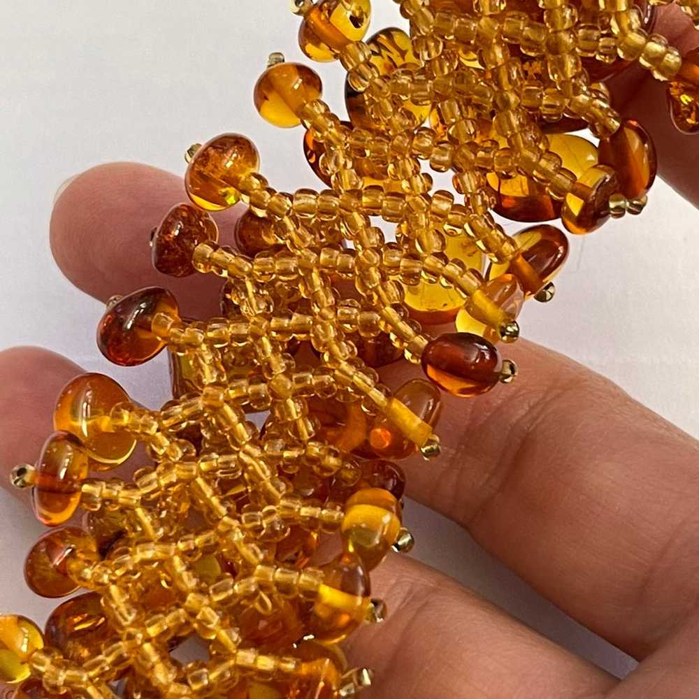 Hand woven Baltic amber bracelet - image 9