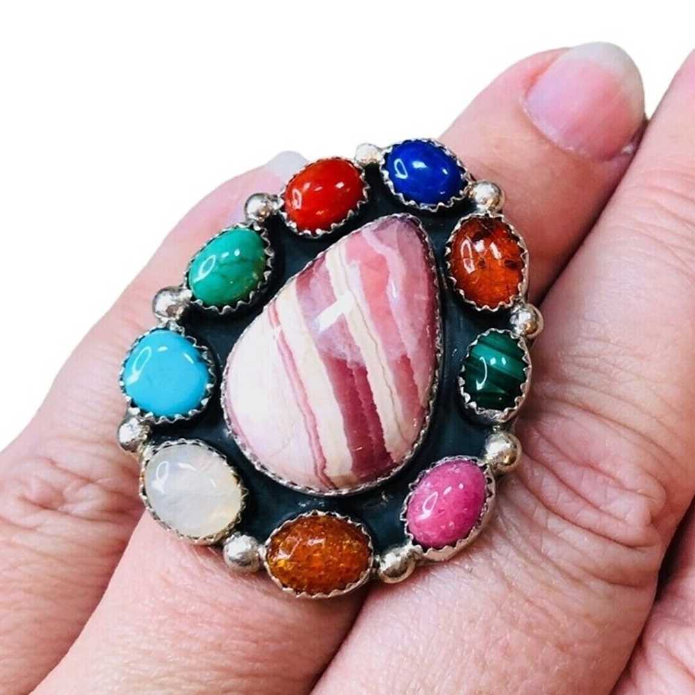 American Southwest Multi Gemstone Rhodochrosite T… - image 1