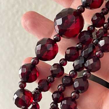 Antique lucite cherry amber necklace