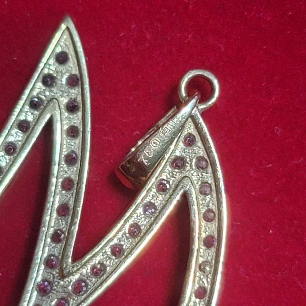 18k Gold pendant letter M - image 6