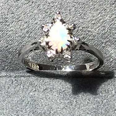 1950’s Vintage Opal & Diamond Ring - image 1