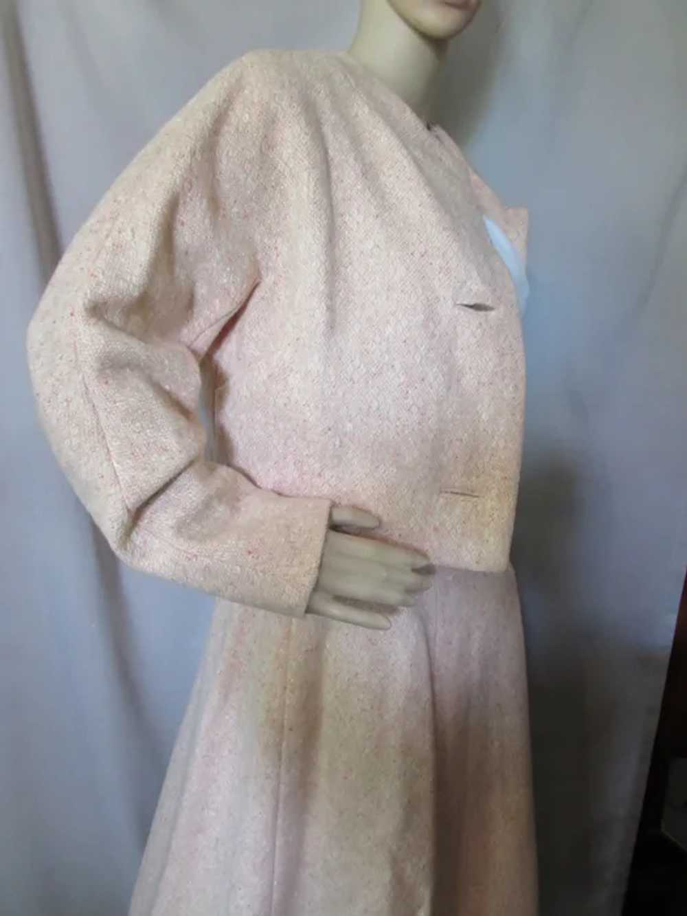 Interesting Peach Tweed Two Piece Set Boxy Jacket… - image 5