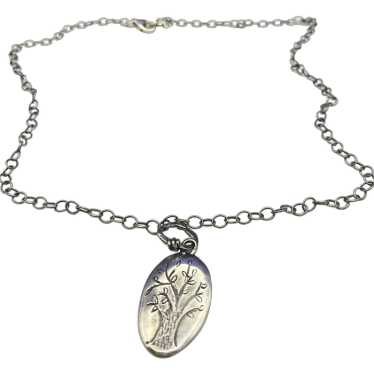 Oxidized Sterling Silver Silpada Family Tree Pend… - image 1