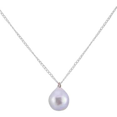 Cultured Pearl Pendant on Chain - image 1