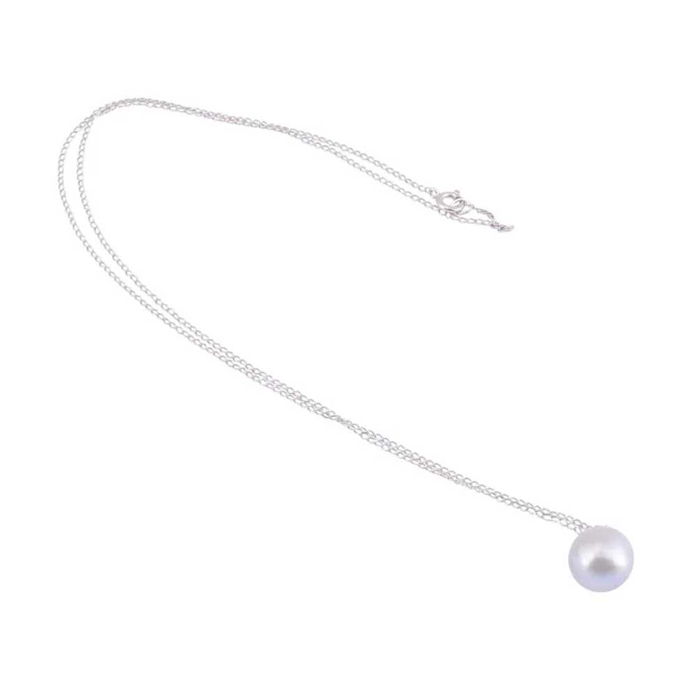 Cultured Pearl Pendant on Chain - image 2