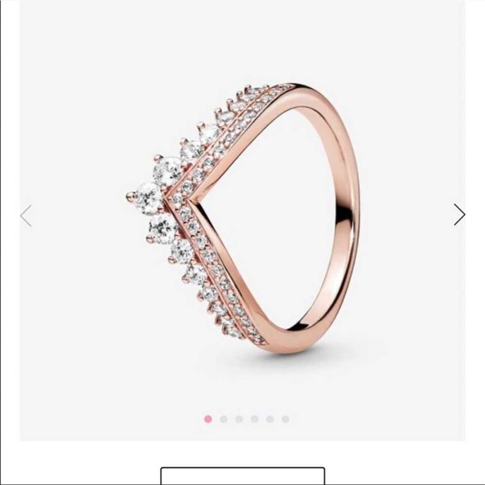 PANDORA Sparkling Teardrop Halo Ring in Rose Gold - image 2