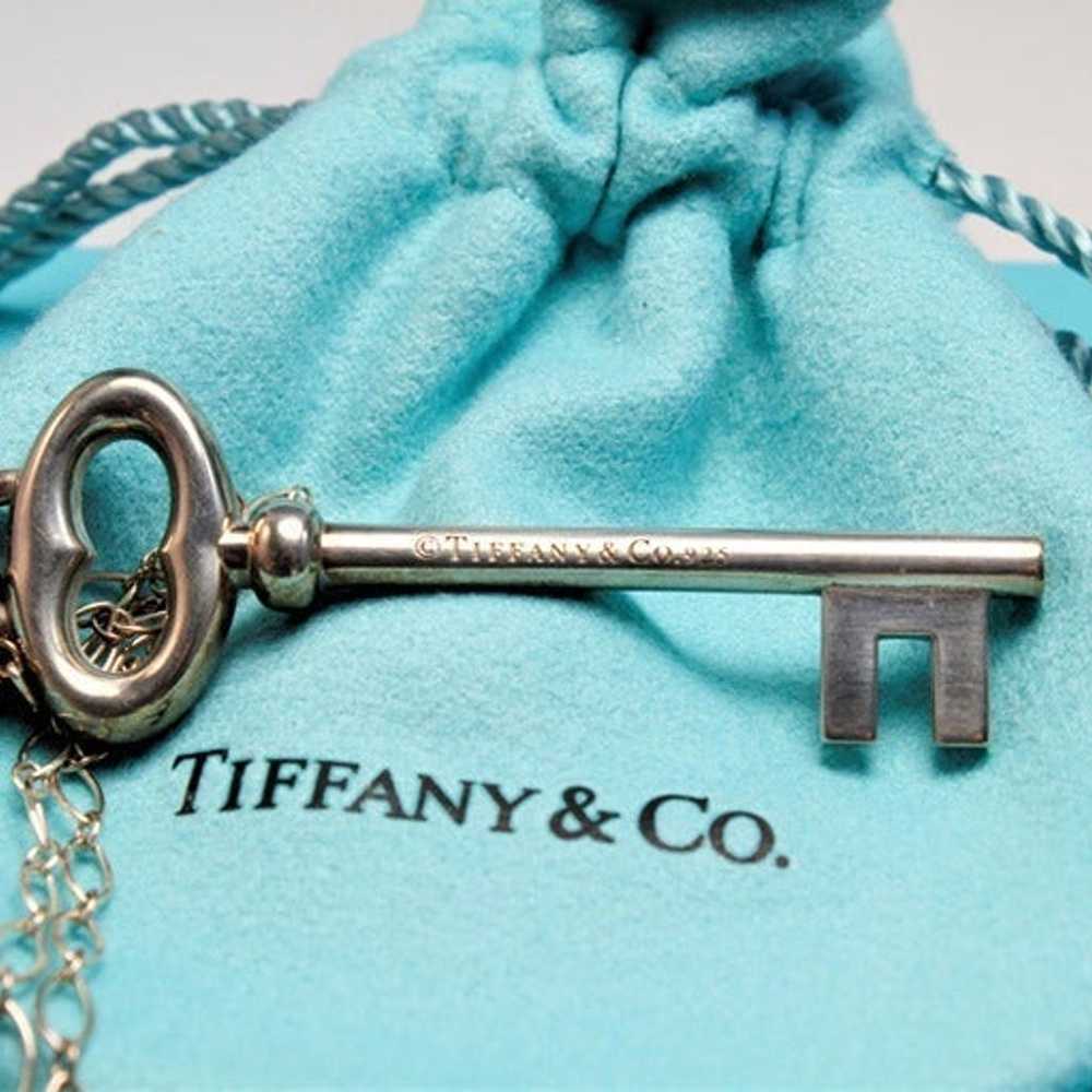 Tiffany & Co Sterling Silver Oval Key 16" Necklace - image 6