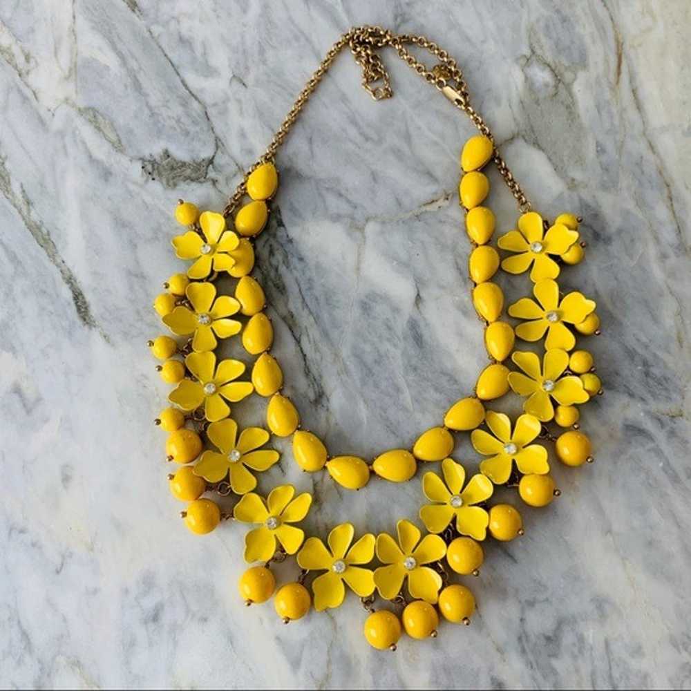 Vintage J. Crew floral statement necklace - image 2