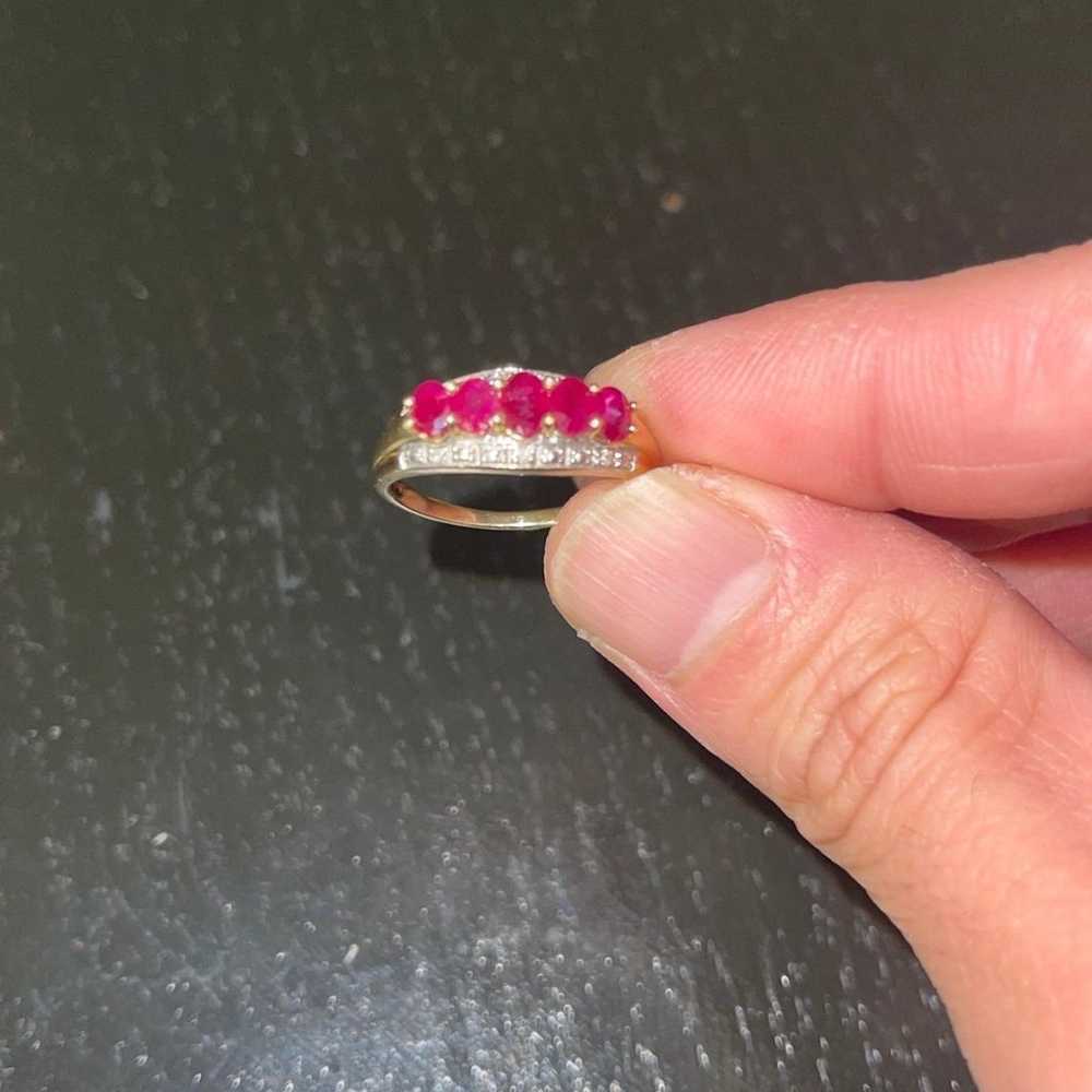 10k solid gold “ruby” ring - image 1