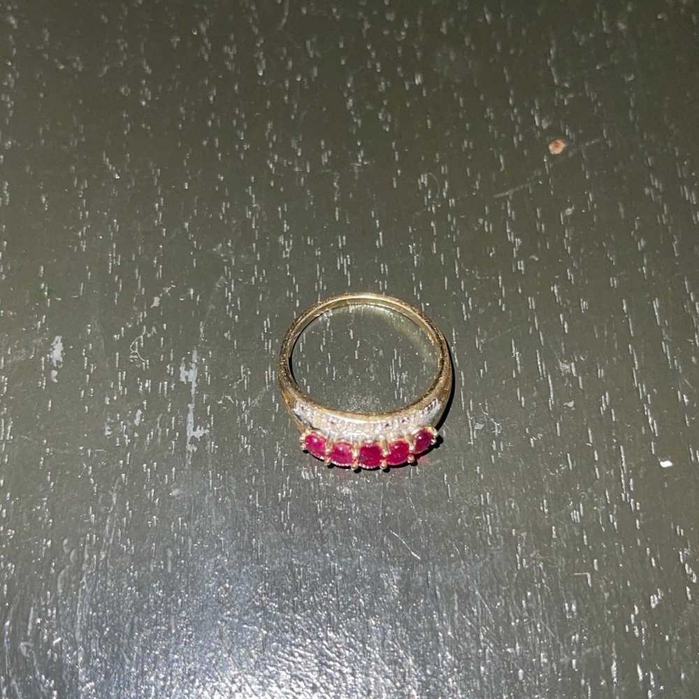 10k solid gold “ruby” ring - image 2