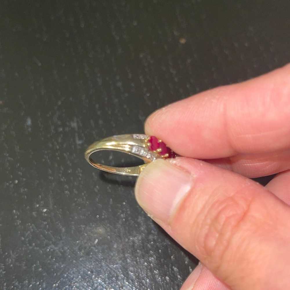 10k solid gold “ruby” ring - image 3
