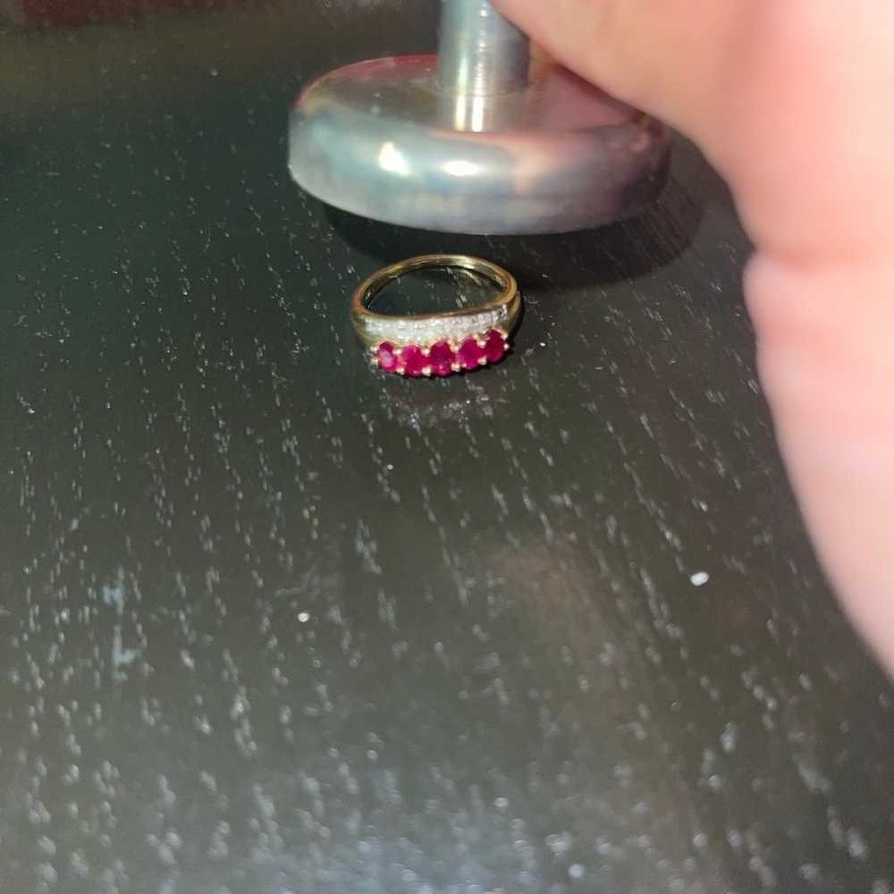 10k solid gold “ruby” ring - image 5