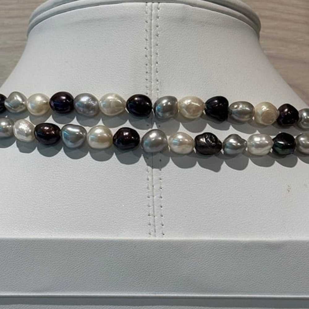 Vintage Freshwater Pearl Keshi Shaped Multi-color… - image 5